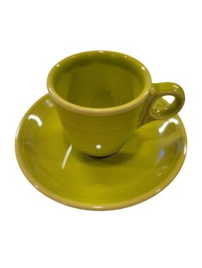 Fiesta® Lemongrass Demitasse Cup & Saucer Set Espresso Fiestaware HLC USA